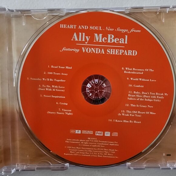 Songs From Ally McBeal‎ + Heart and Soul CD Lot by Vonda Shepard – TV Soundtrack - Picture 11 of 12